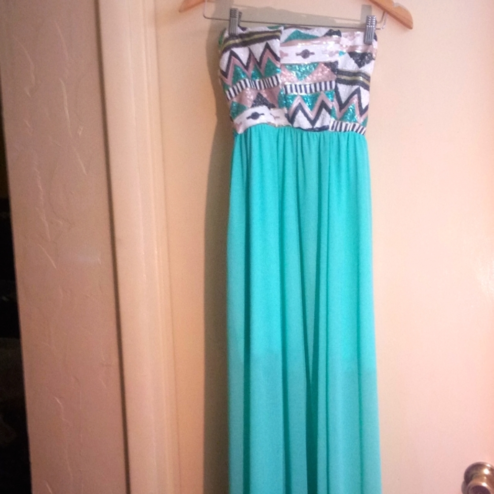 Style rock long evening dress small